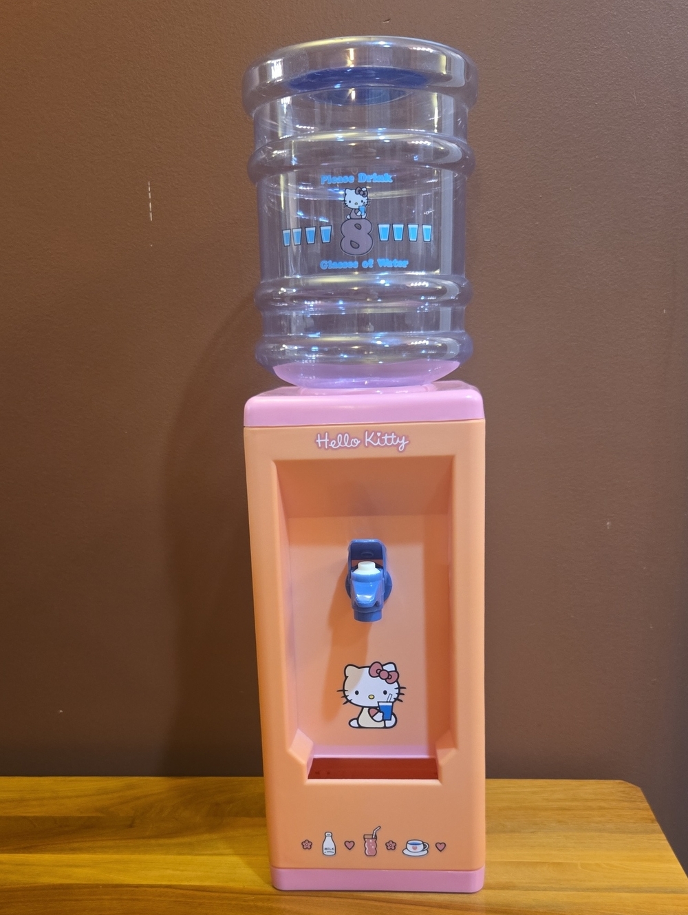 Hello Kitty Toy Water Cooler Vintage- Peach and Pink with Blue Spout